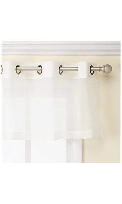 Custom eyelet top valance window treatments