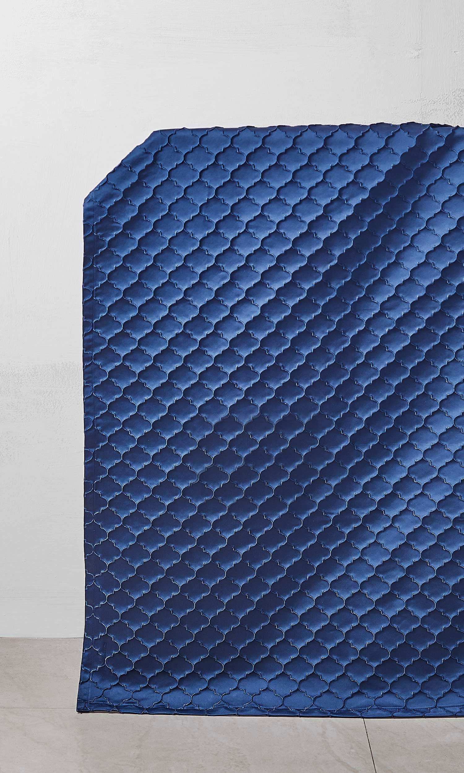 Silk Blend Window Treatments Fabric By the Metre (Dark Blue)