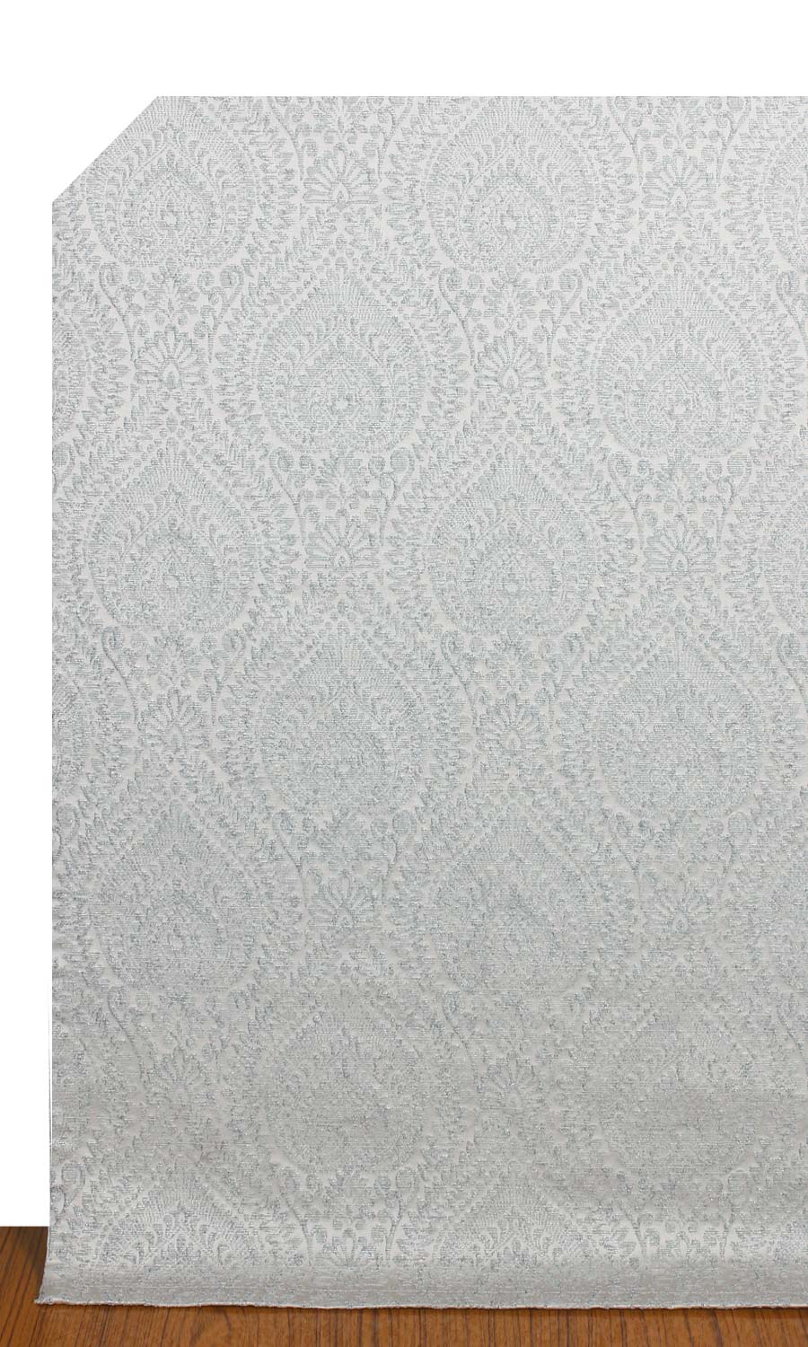 Textured Floral Window Treatments Fabric By the Metre (Silver Grey)