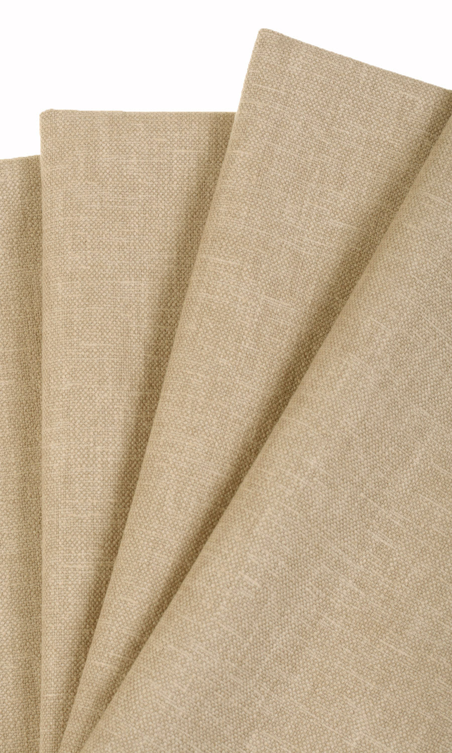 Linen Blend Home Textile Fabric Material Sample (Beige)