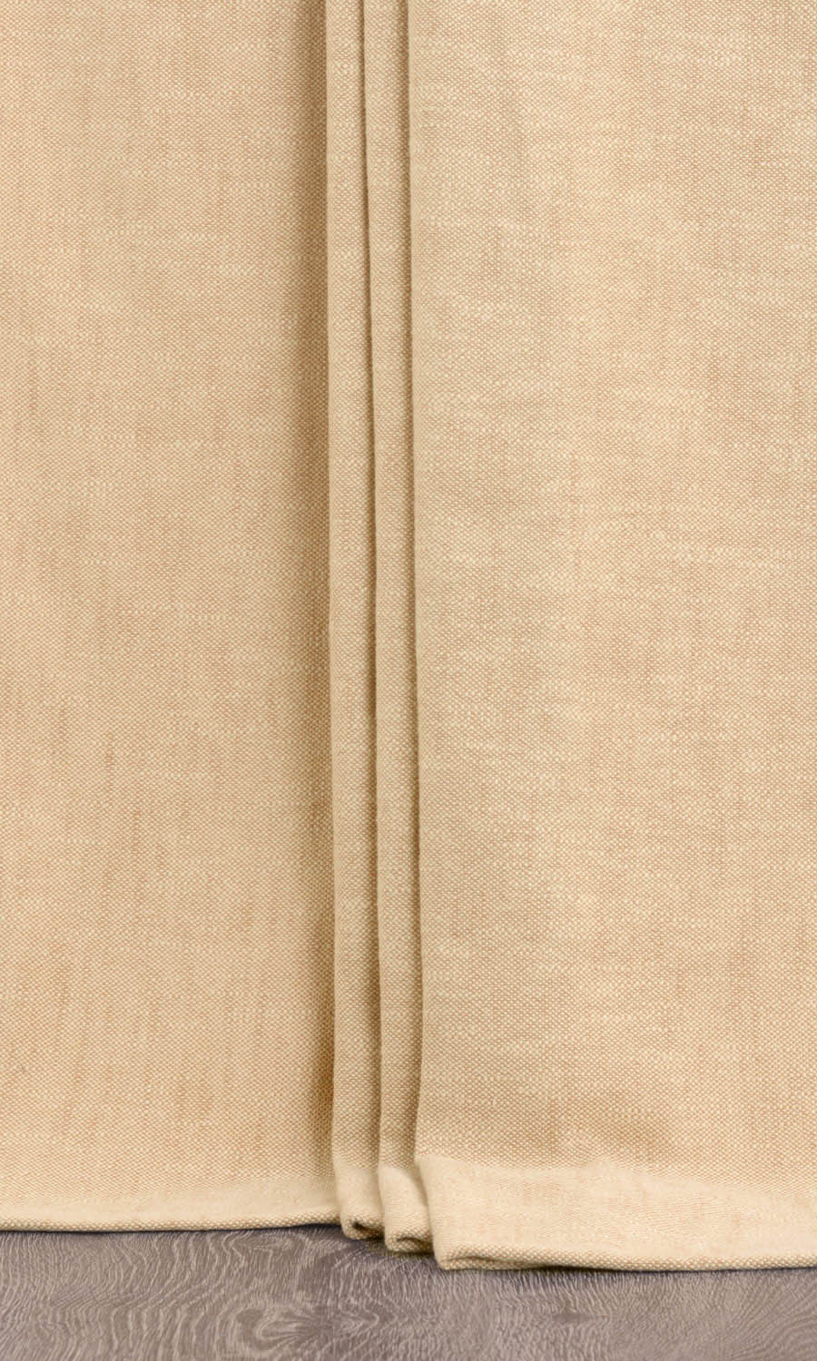 Plain Cotton Window Treatments Fabric Sample (Pale Beige/ Tan Brown)