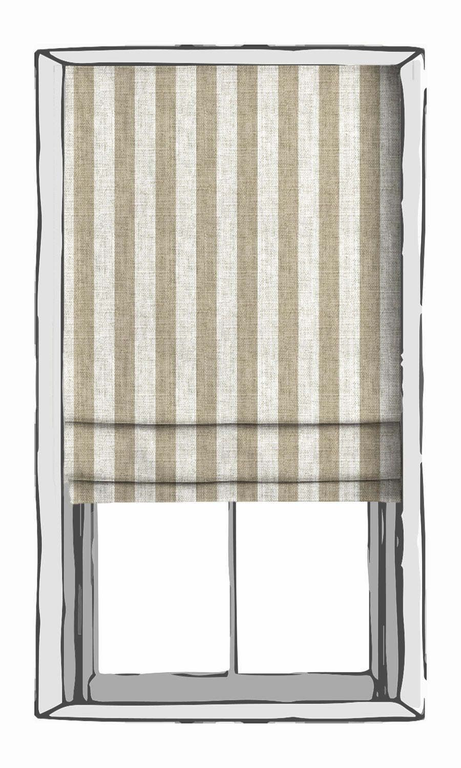 Modern Striped Free Fabric Material Sample (Beige/ White)
