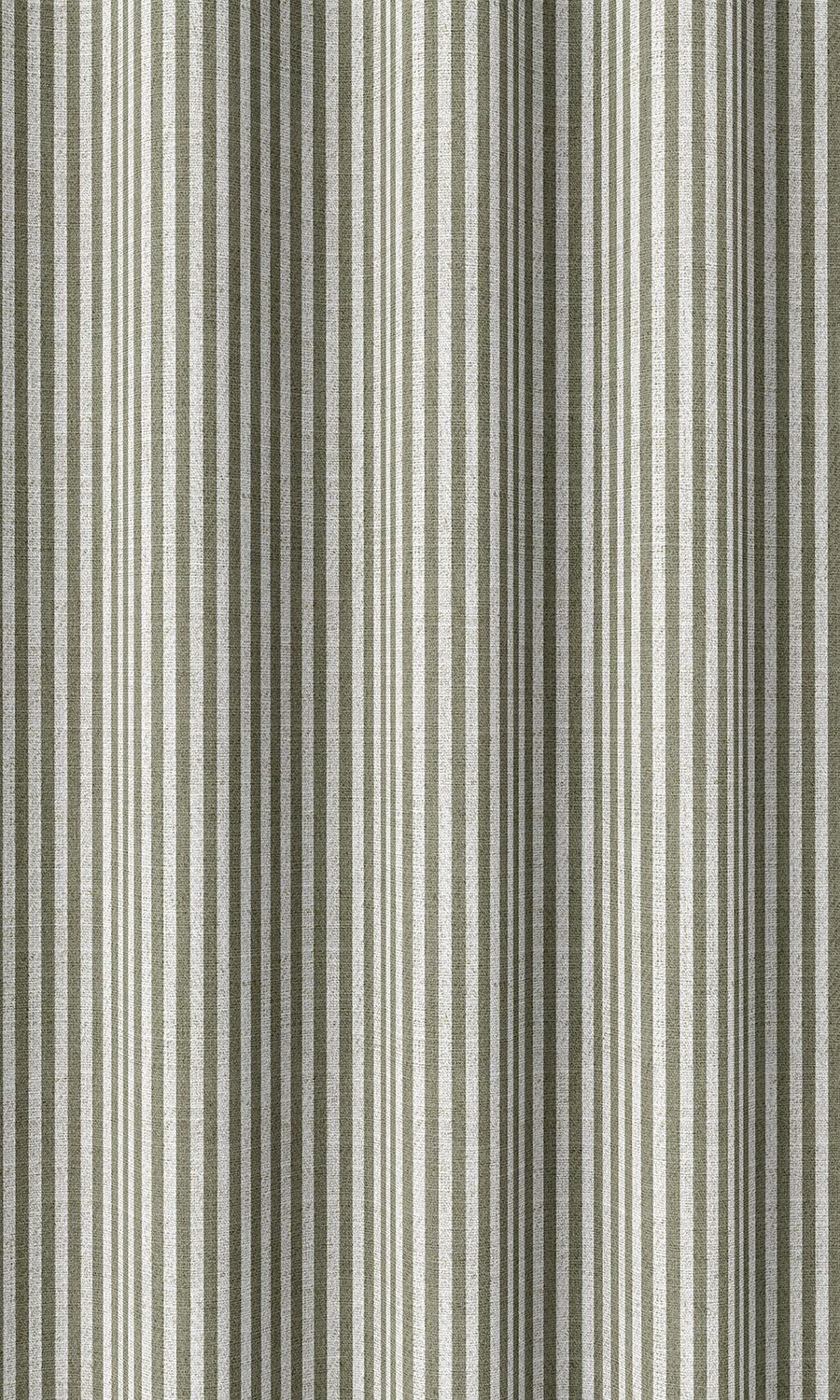 Striped Home Décor Fabric Sample (Olive Green/ White)