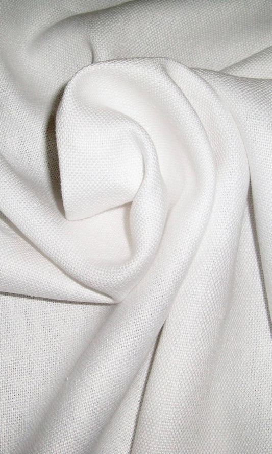 Cotton Home Décor Fabric Sample (White/ Ivory)