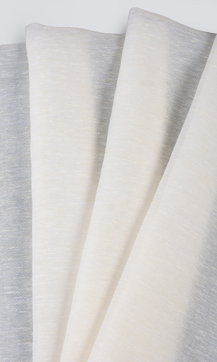 Textured Sheer Flat, Plain, Fake, Faux, European Relaxed Roman Blinds (Cotton White)