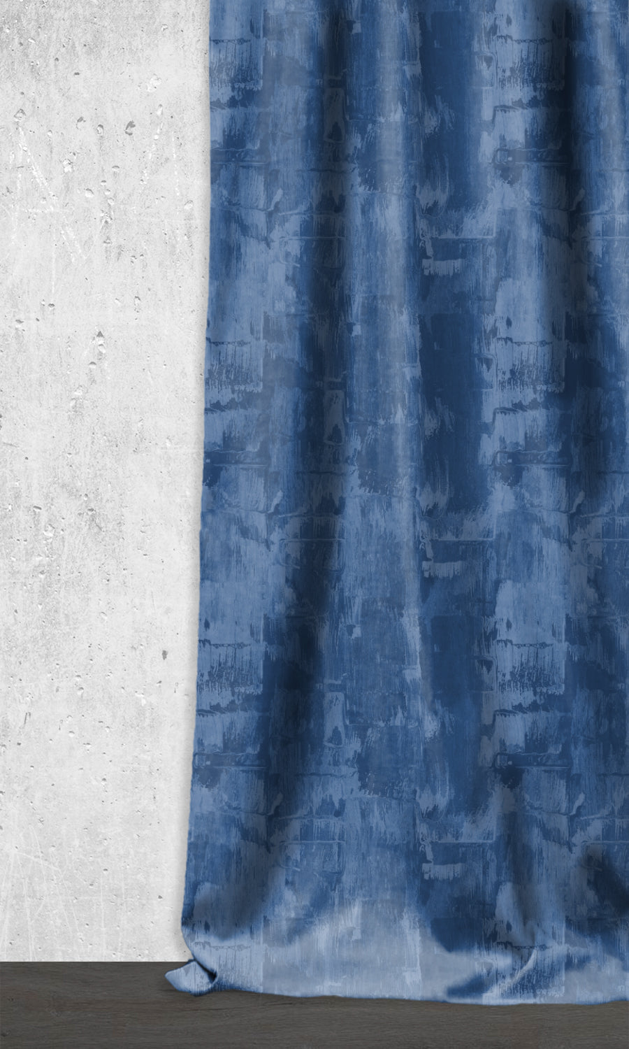 Room Darkening Window Treatments Fabric By the Metre (Cobalt/ Denim Blue)