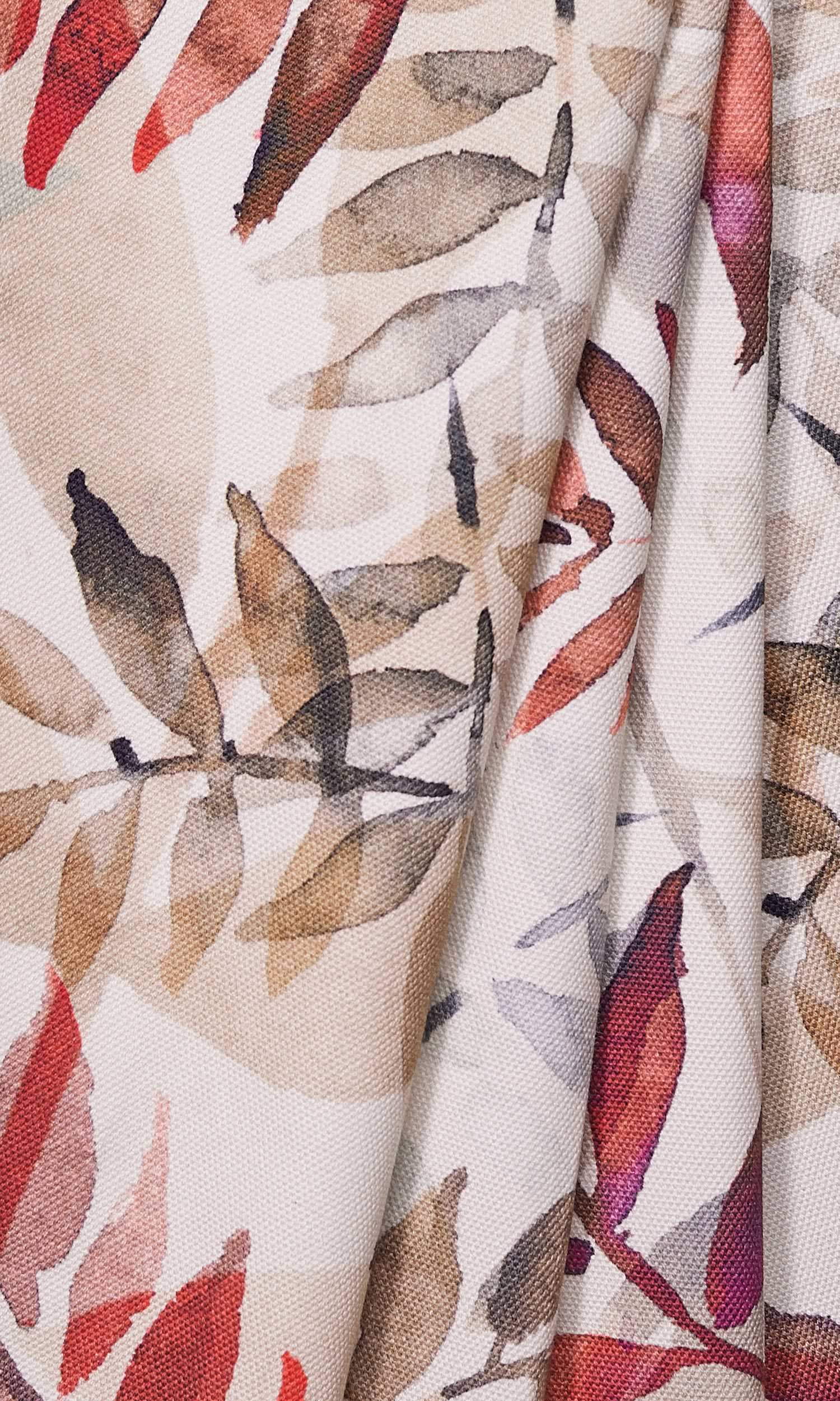 Floral Cotton Shades (Red/ Gray/ White) for Living, Bedroom, Kitchen, Bathroom
