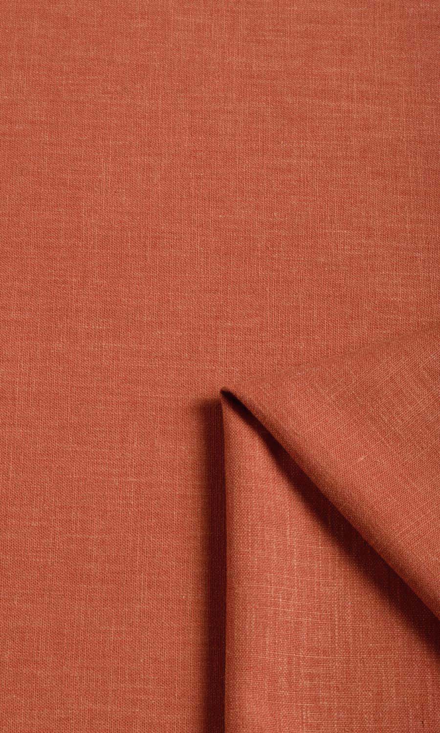 Poly-Cotton Blend Home Textile Fabric Material Sample (Orange-Red)