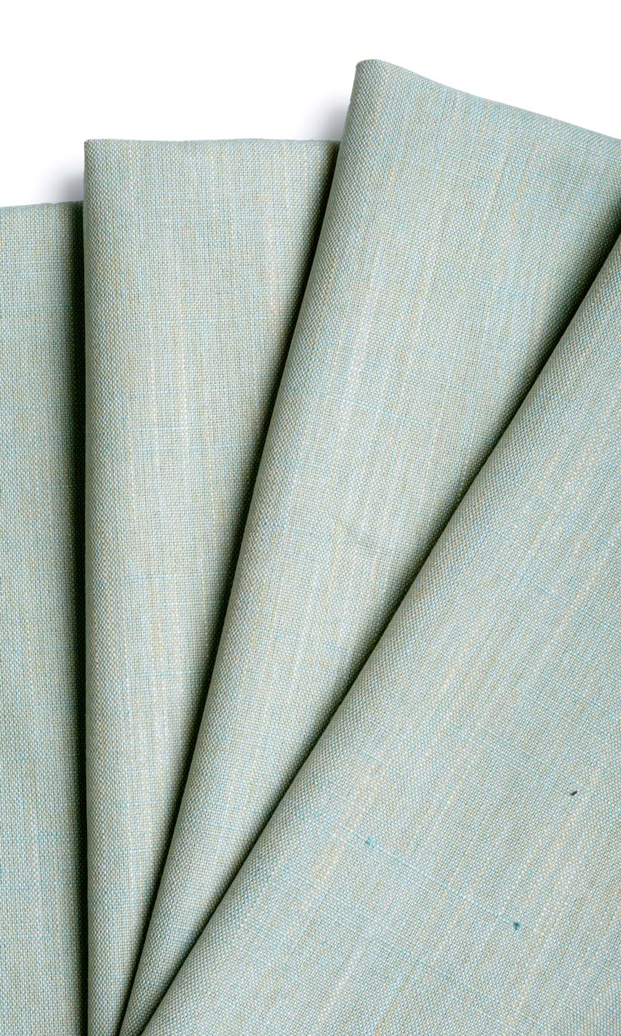 Plain Linen Texture Window Treatments Fabric Sample (Pale Blue/ Green)