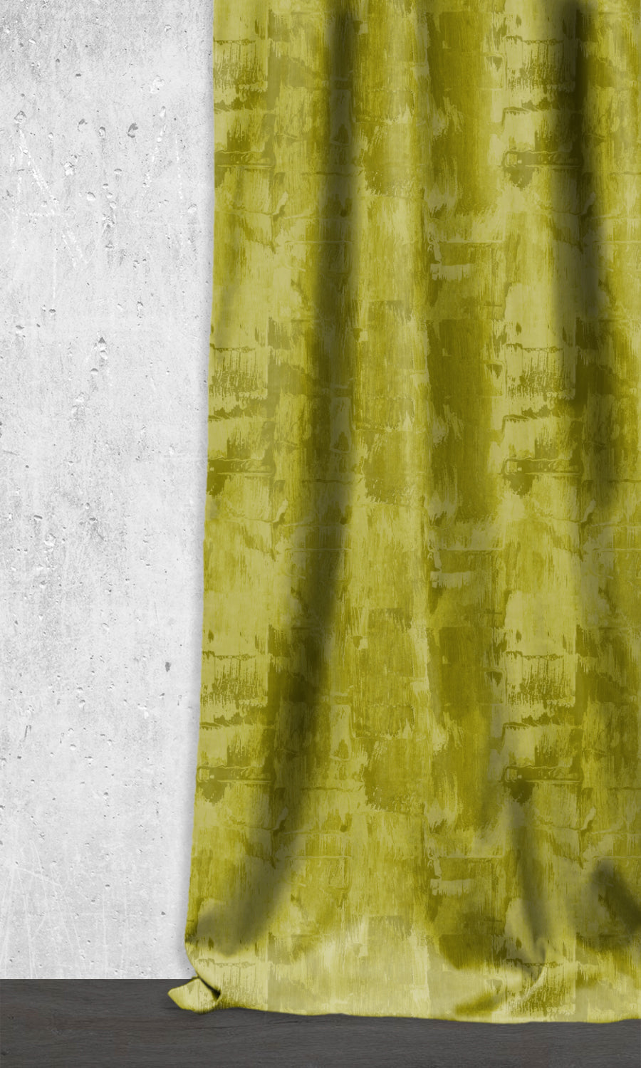 Dimout Striped Window Treatments Fabric By the Metre (Pear Green/ Moss)