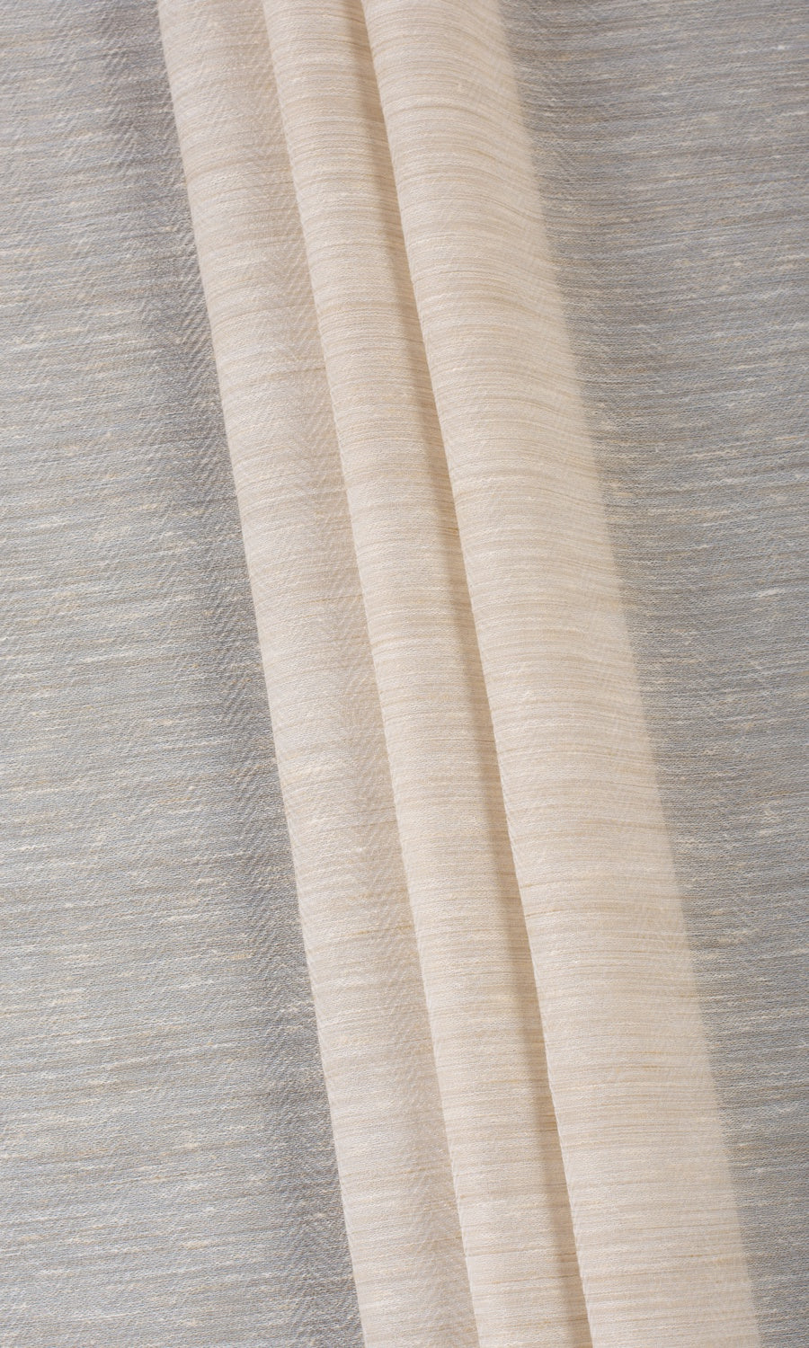 Textured Sheer Flat, Plain, Fake, Faux, European Relaxed Roman Blinds (Ivory Beige)