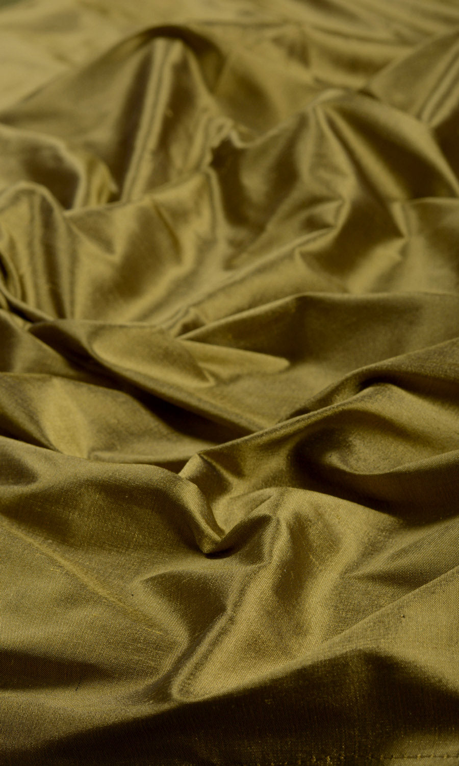 Shantung Silk Home Textile Fabric Material By the Metre (Olive Green)