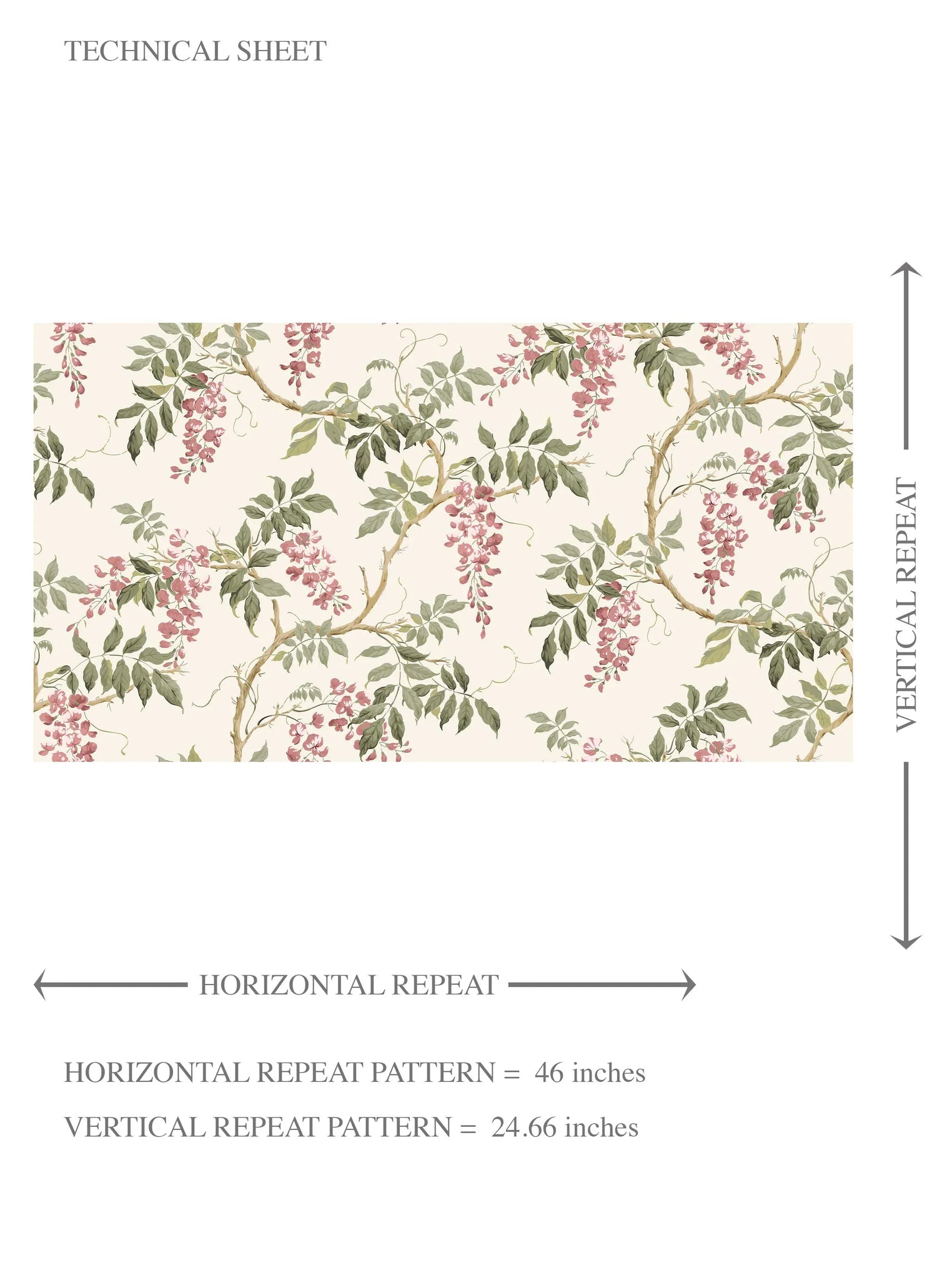 Floral Vine/ Botanical Patterned Kids Room Wallpaper (Cream/ Pink/ Green)