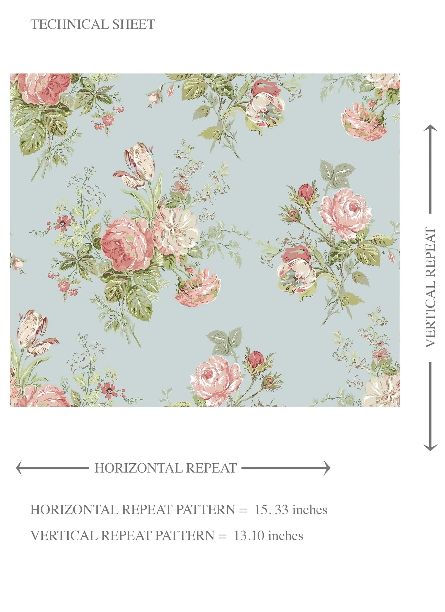 Patterned Floral Block Print Kids Room Wallpaper (Blue/ Pink/ Green)