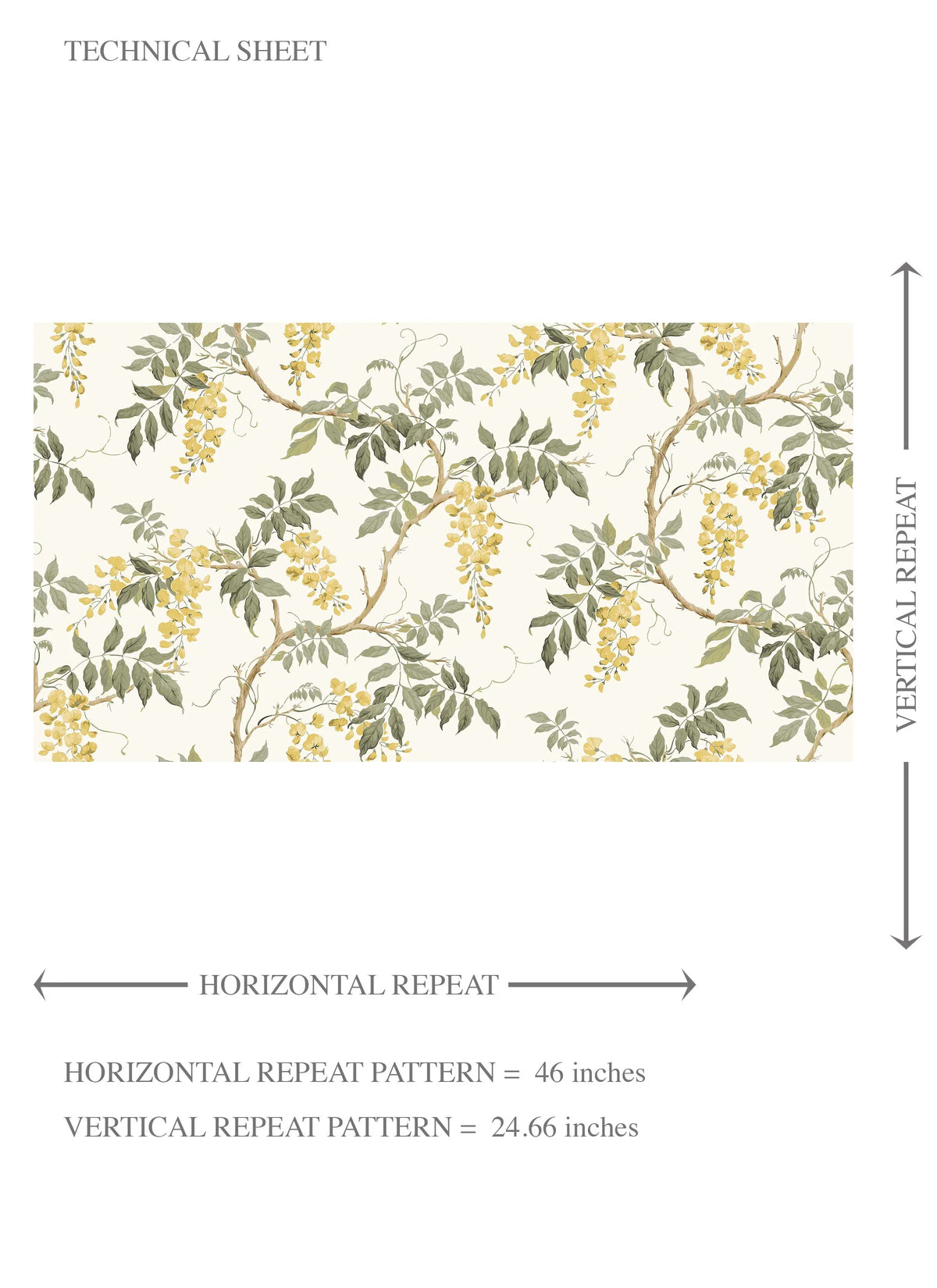 Floral Vine/ Botanical Patterned Kids Room Wallpaper (Cream/ Yellow/ Green)
