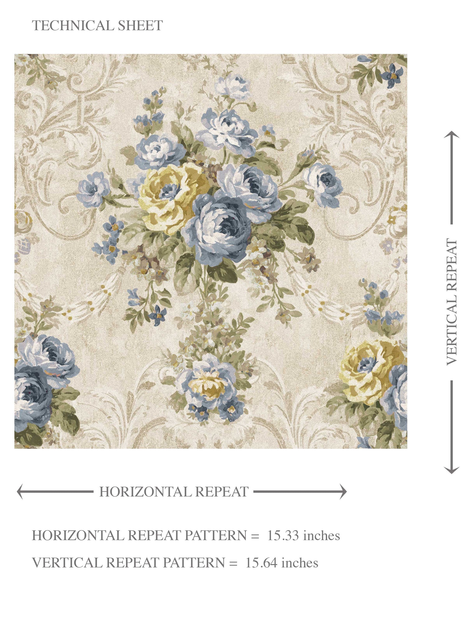 Floral Damask Patterned Kids Room Wallpaper (Beige/ Blue/ Yellow/ Green/ Taupe)