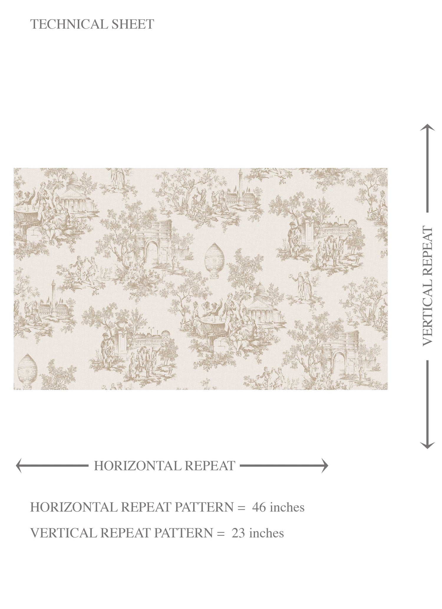 Toile de Jouy/ Nature Print Kids Room Wallpaper (Beige/ Brown/ Taupe)
