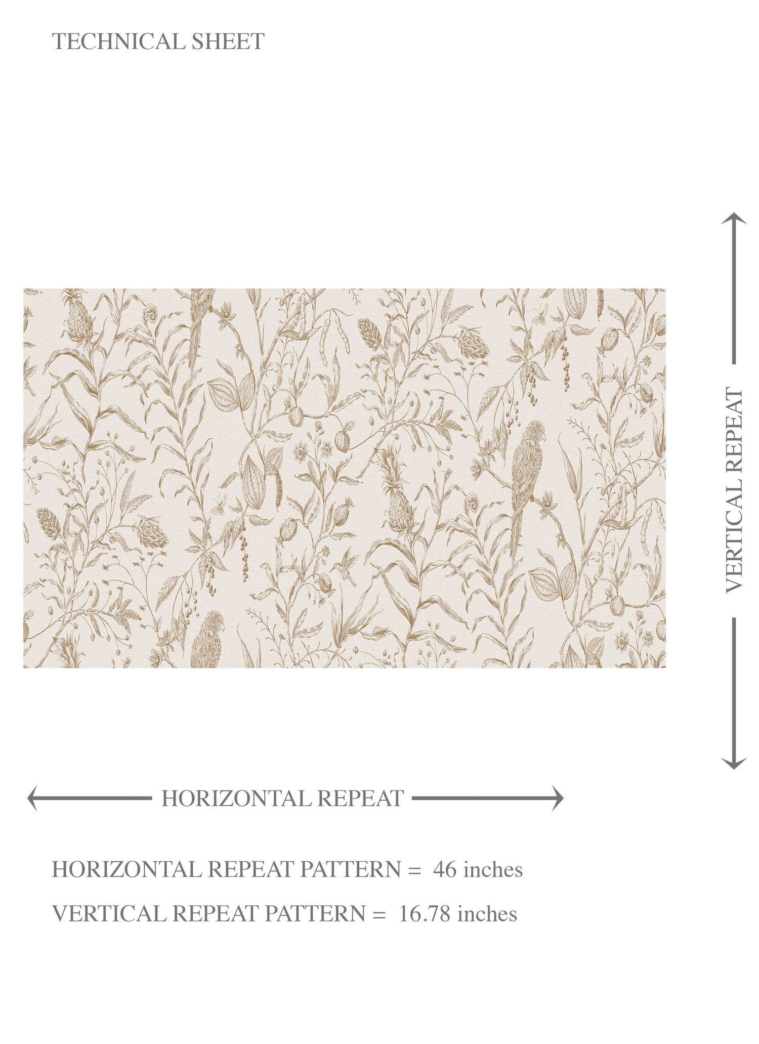Birds Print/ Botanical Kids Room Wallpaper (Beige/ Brown/ Warm Gray)