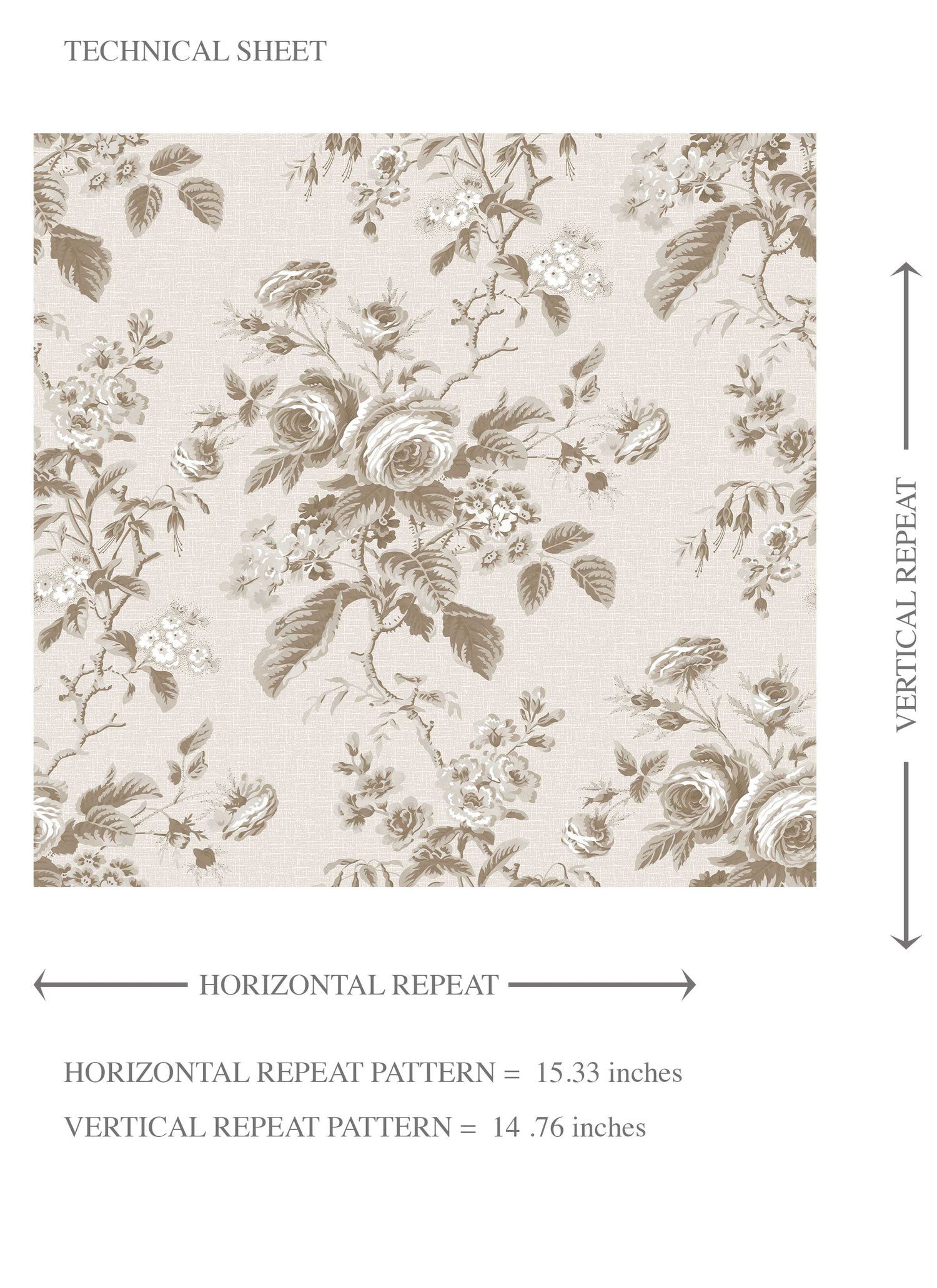 Vintage-Inspired Floral Toile/ Botanical Kids Room Wallpaper (Beige/ Brown/ Taupe)