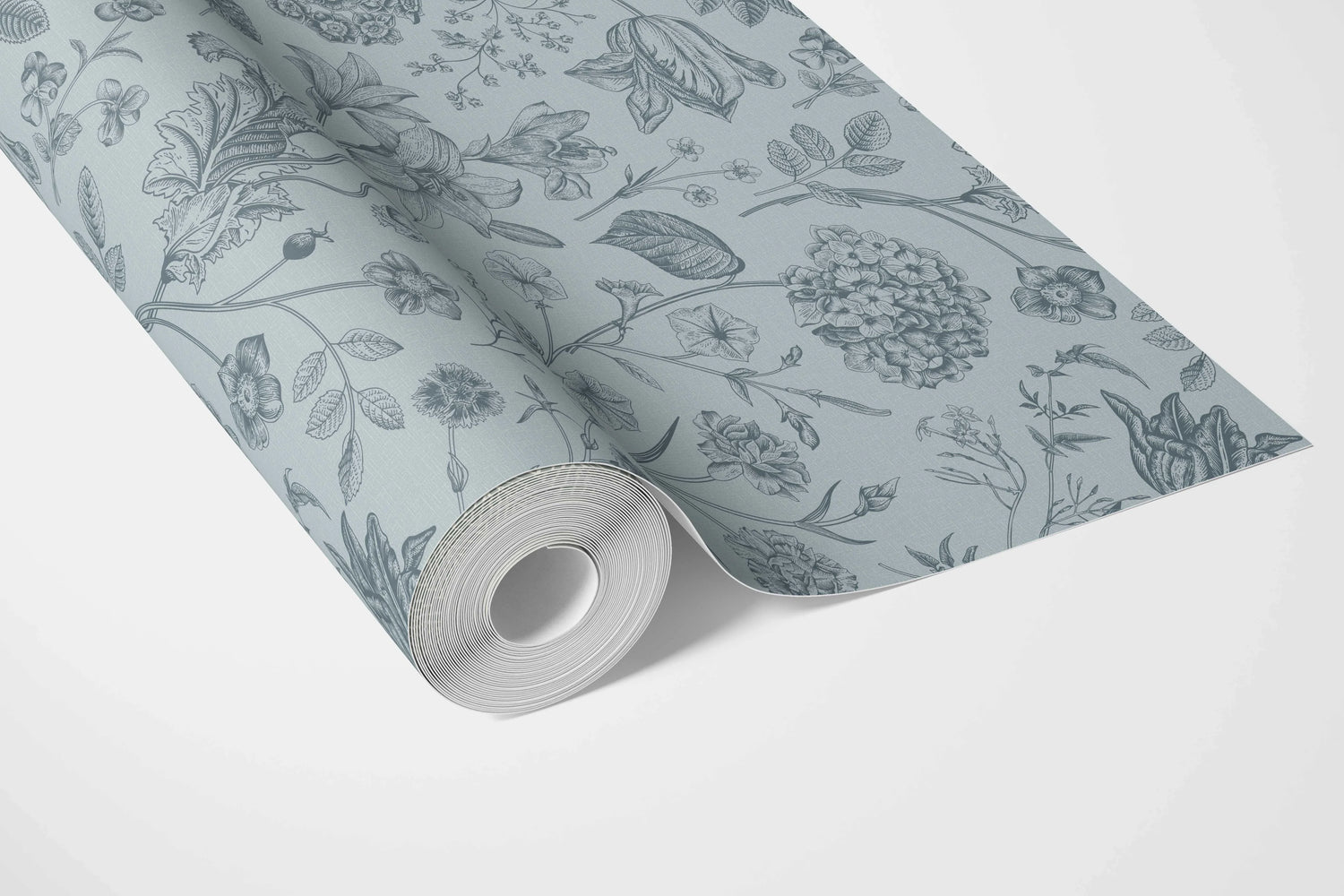 Floral/ Botanical Bathroom Wallpaper (Slate Blue/ Gray)
