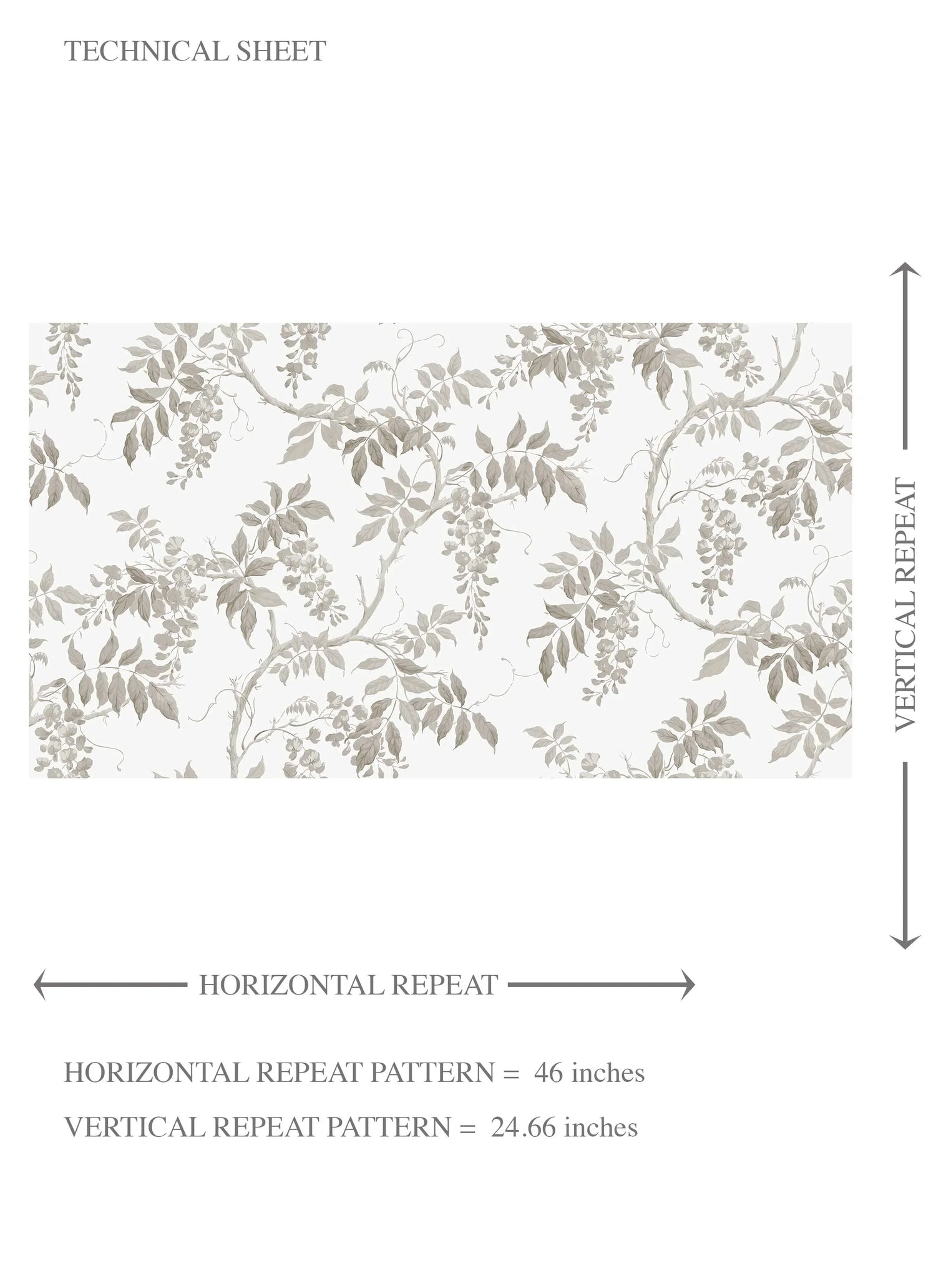 Neutral Floral Vine/ Botanical Kids Room Wallpaper (Grey/ Greige/ White)