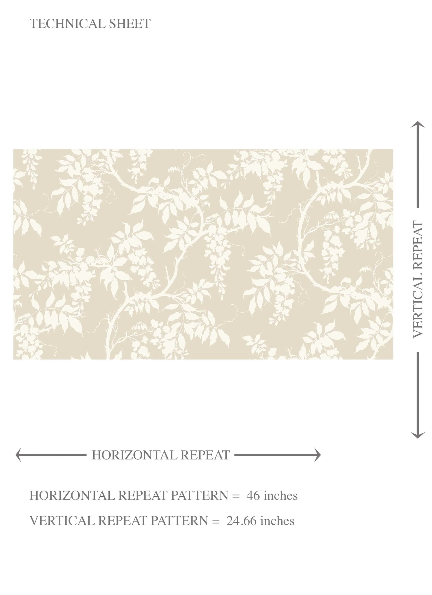 Neutral Floral Vine/ Botanical Kids Room Wallpaper (Beige/ Cream/ Warm Grey)