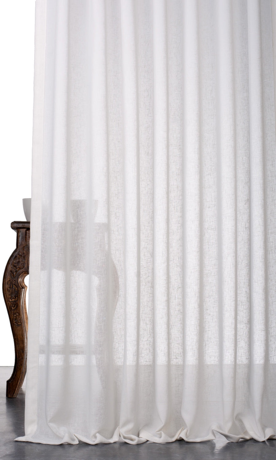 Textured Sheer Blinds (White) for Living, Bedroom, Kitchen, Bathroom