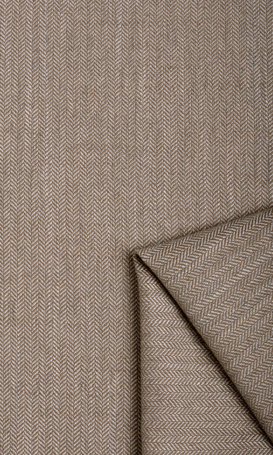 Herringbone Textured Window Treatments Fabric Sample (Brown)