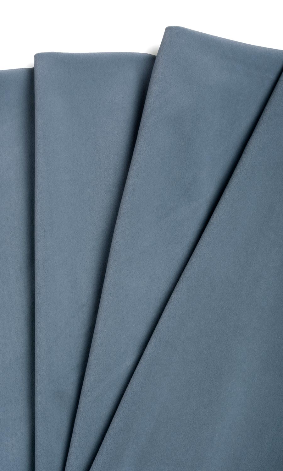 Velvet Made-to-Measure Roman Blinds (Grey/ Blue)