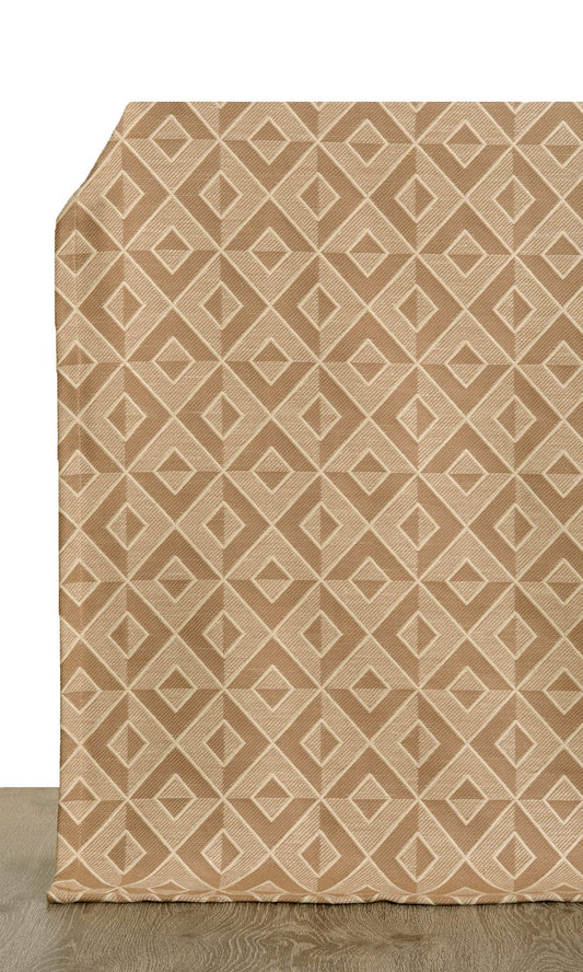 Argyle Patterned Blinds (Pale Tan/ Brown)