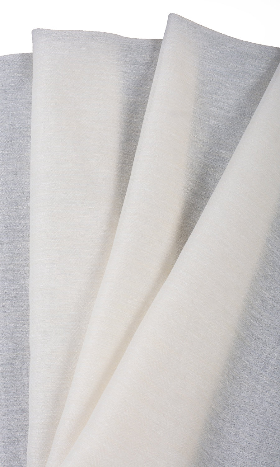 Textured Sheer Flat, Plain, Fake, Faux, European Relaxed Roman Blinds (Warm White)