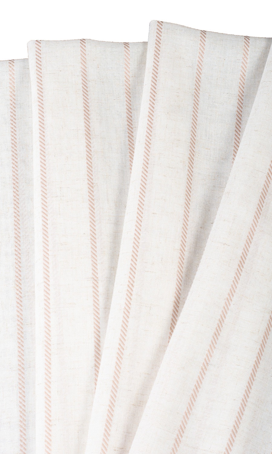 Striped Made-to-Measure Roman Blinds (Milky White/ Baby Pink)