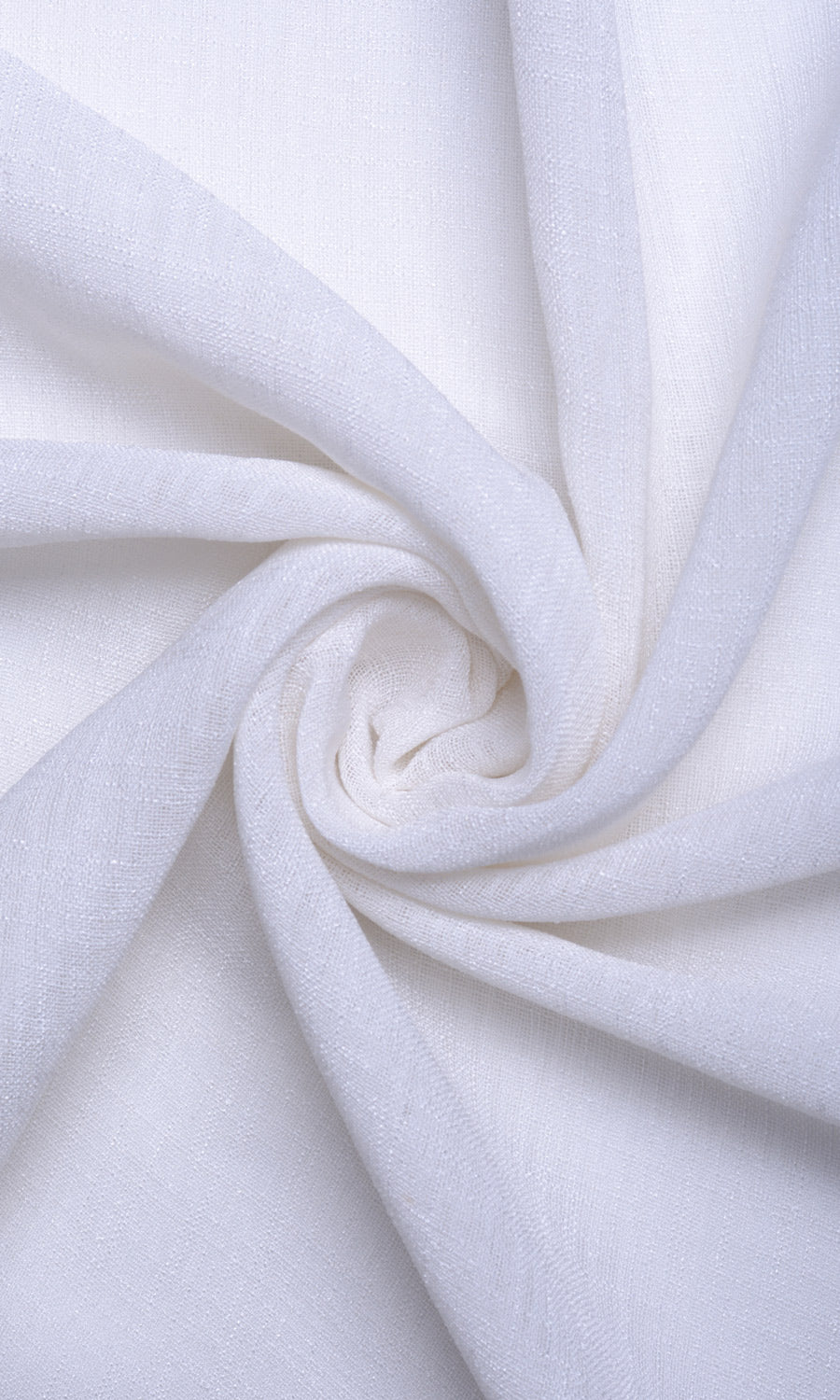 Sheer Linen Home Textile Fabric Material Sample (White/ Ivory)