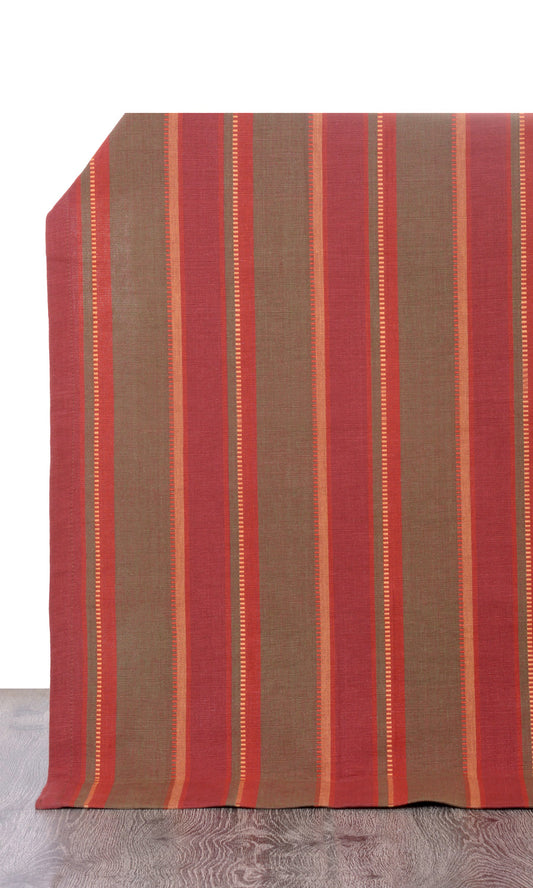 Cotton Roman Shades (Red/ Green)