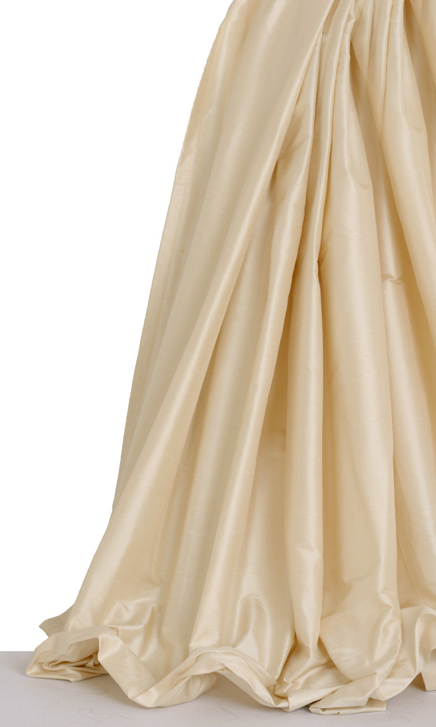Shantung Silk Window Treatments Fabric Sample (Pale Beige)