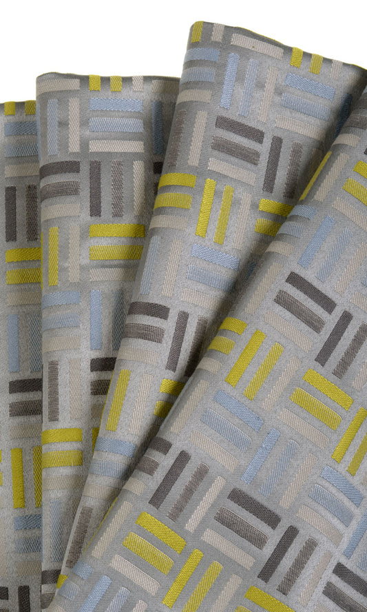 Geometric Patterned Shades (Grey/ Yellow)