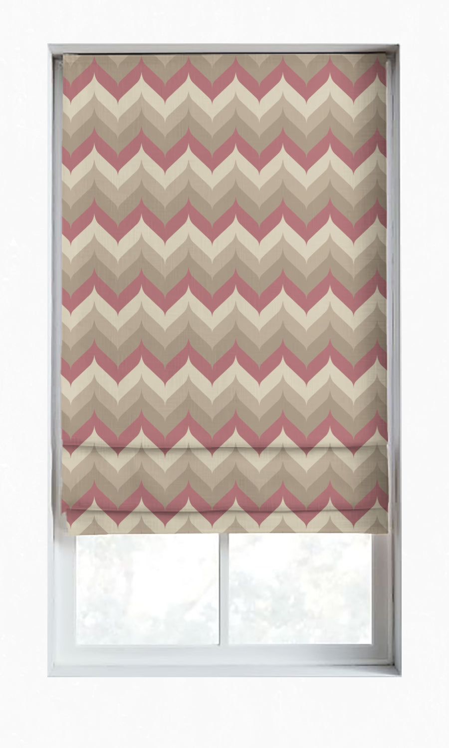 Light Blocking Window Treatments Fabric Sample (Pink/ Grey/ White)