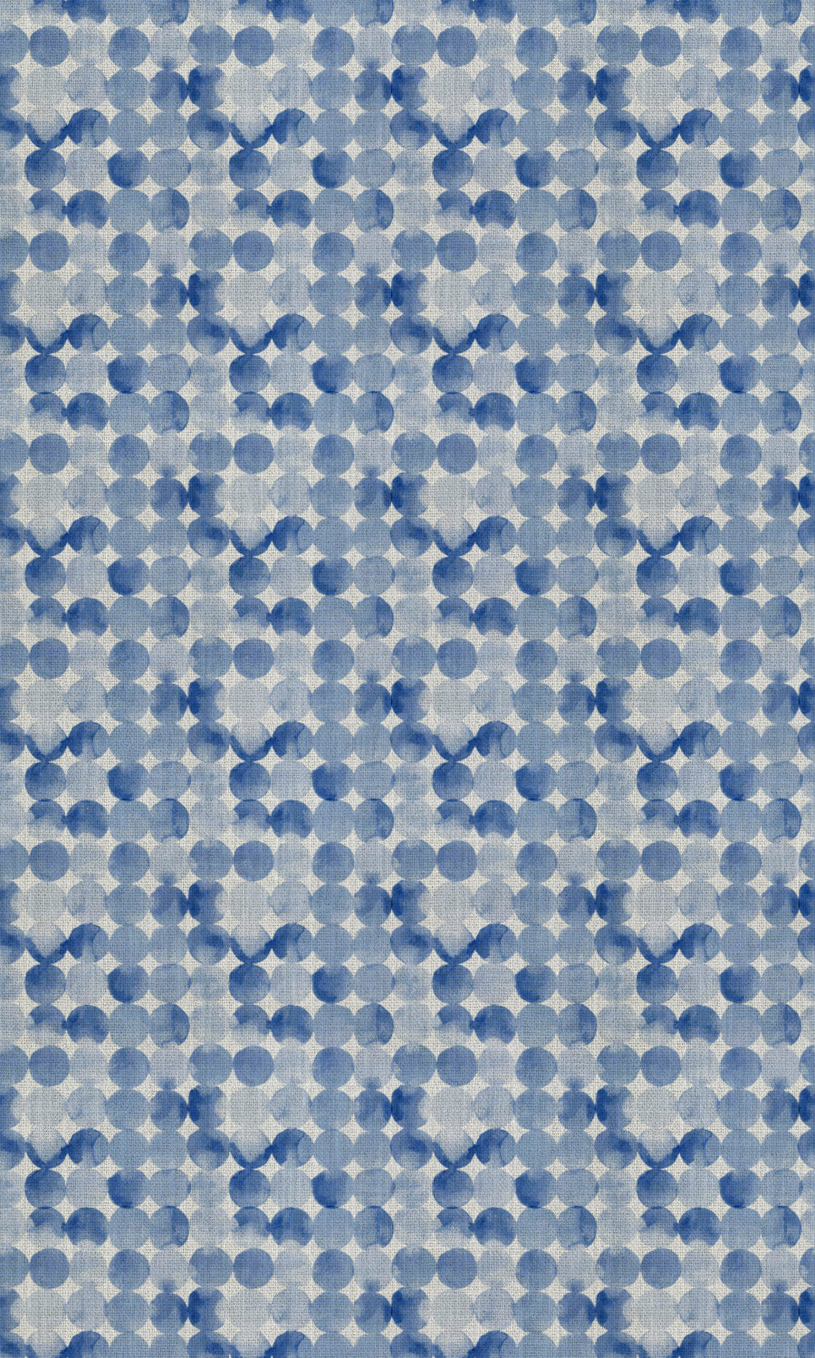 Polka Dot Free Fabric Material Sample (Eggshell White/ Blue)
