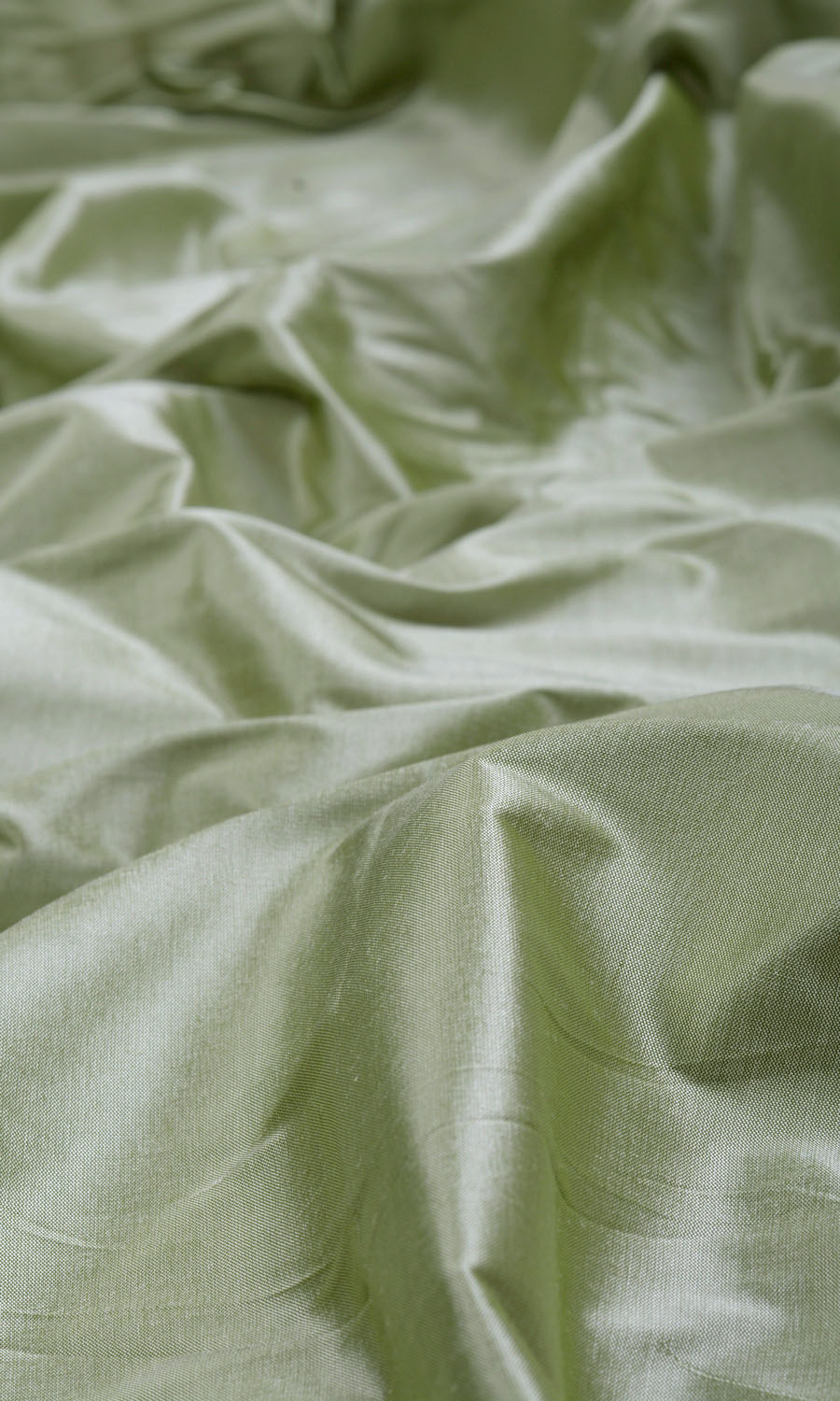Shantung Silk Flat, Plain, Fake, Faux, European Relaxed Roman Blinds (Celadon Green)