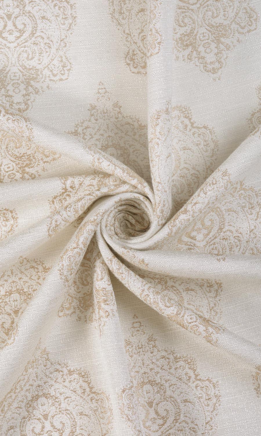 Damask Fabric Sample for Roman Blinds & Shades (Off White/ Pale Beige)