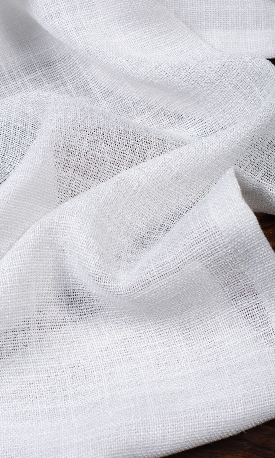Textured Sheer Any Size Style Roman Blinds (Porcelain White)