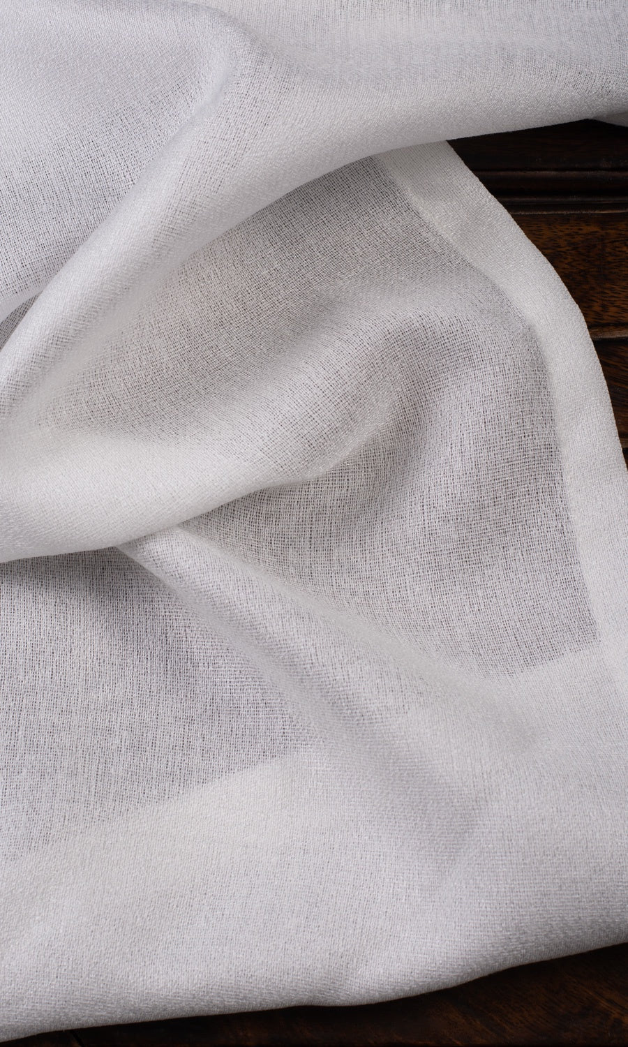Plain Semi-Sheer Roman Blinds (Pearl White)