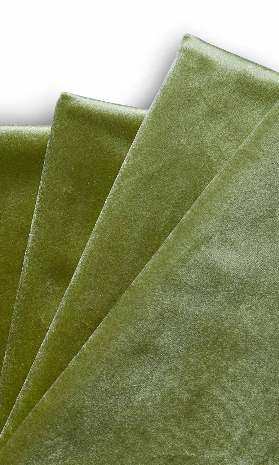 Velvet Home Textile Fabric Material Sample (Green)