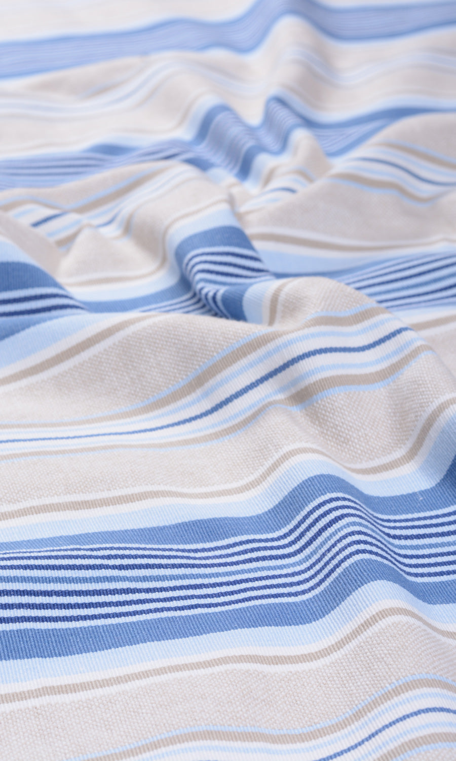 Barcode Striped Pattern  Made-to-Measure Roman Blinds (Blue/ Beige)