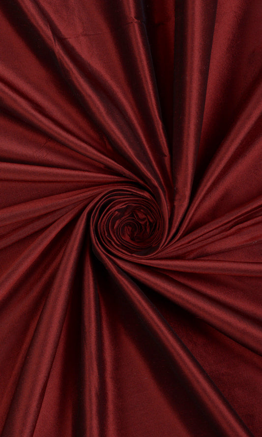 Shantung Silk Home Décor Fabric Sample (Burgundy Red)