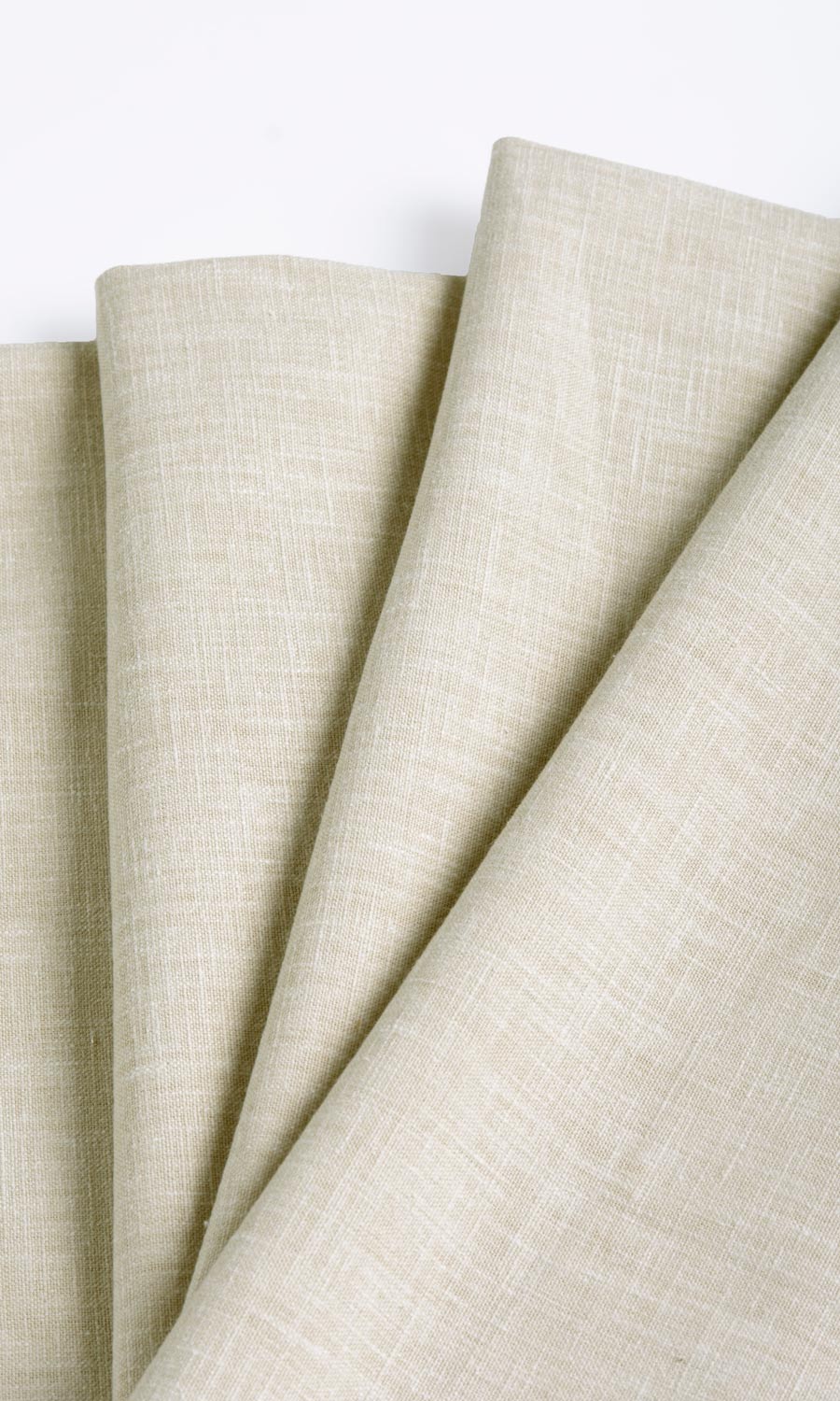 Poly-Cotton Blend Window Treatments Fabric Sample (Pale Beige)