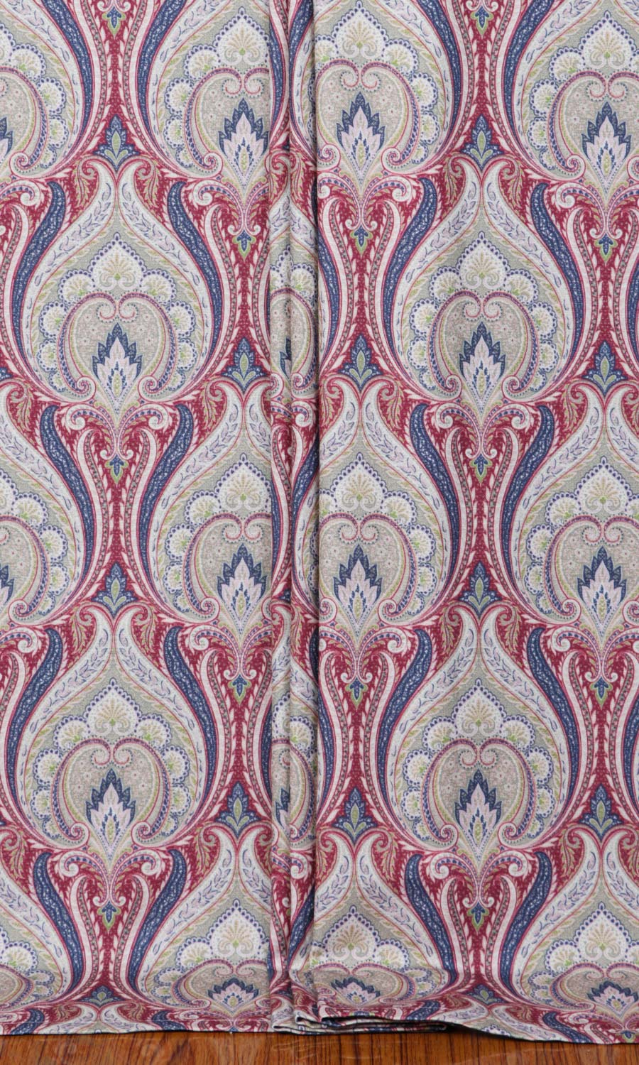 Floral Damask Roman Shades (Red/ Blue) for Living, Bedroom, Kitchen, Bathroom