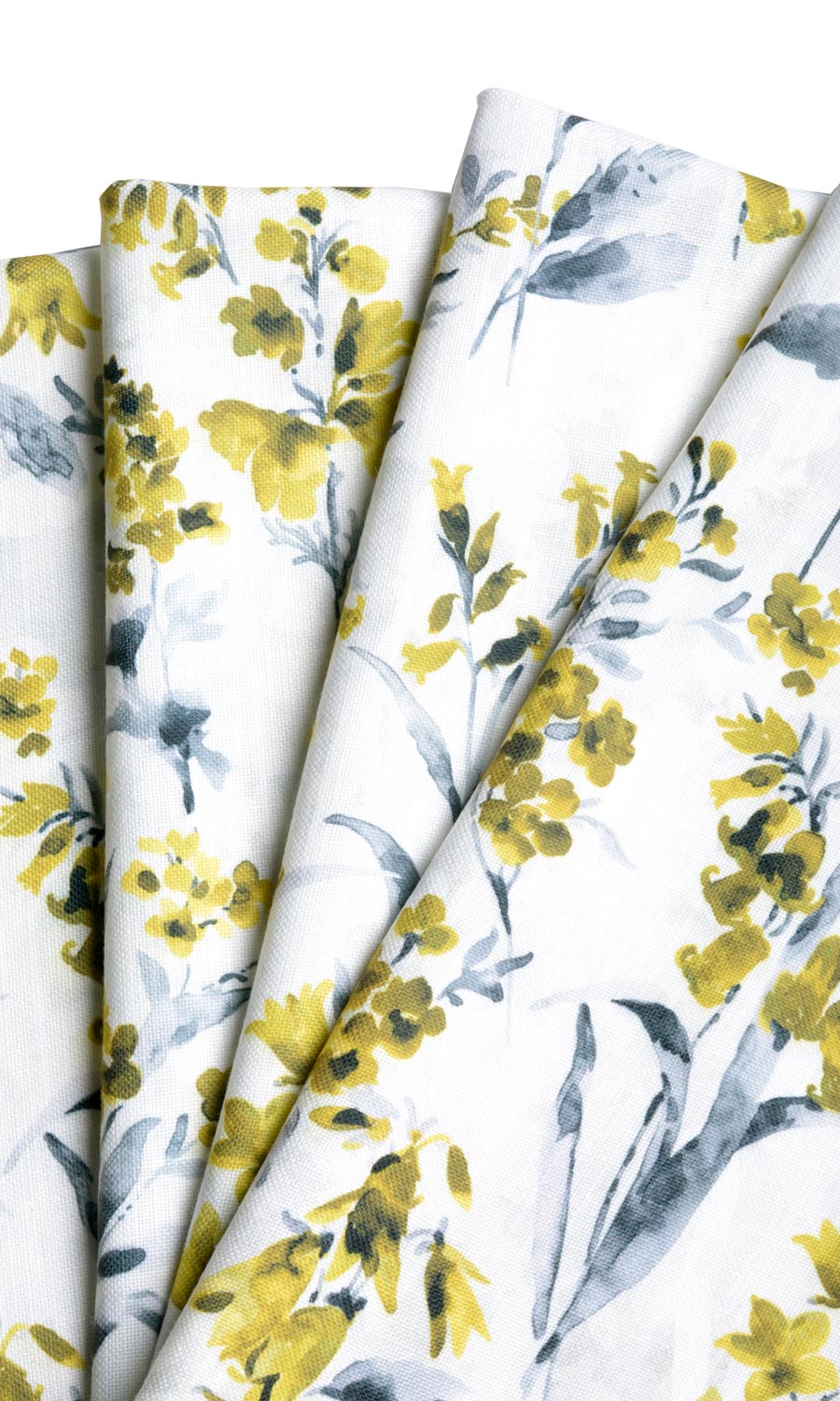 Floral Print Made-to-Measure Roman Blinds (Yellow/ Gray)