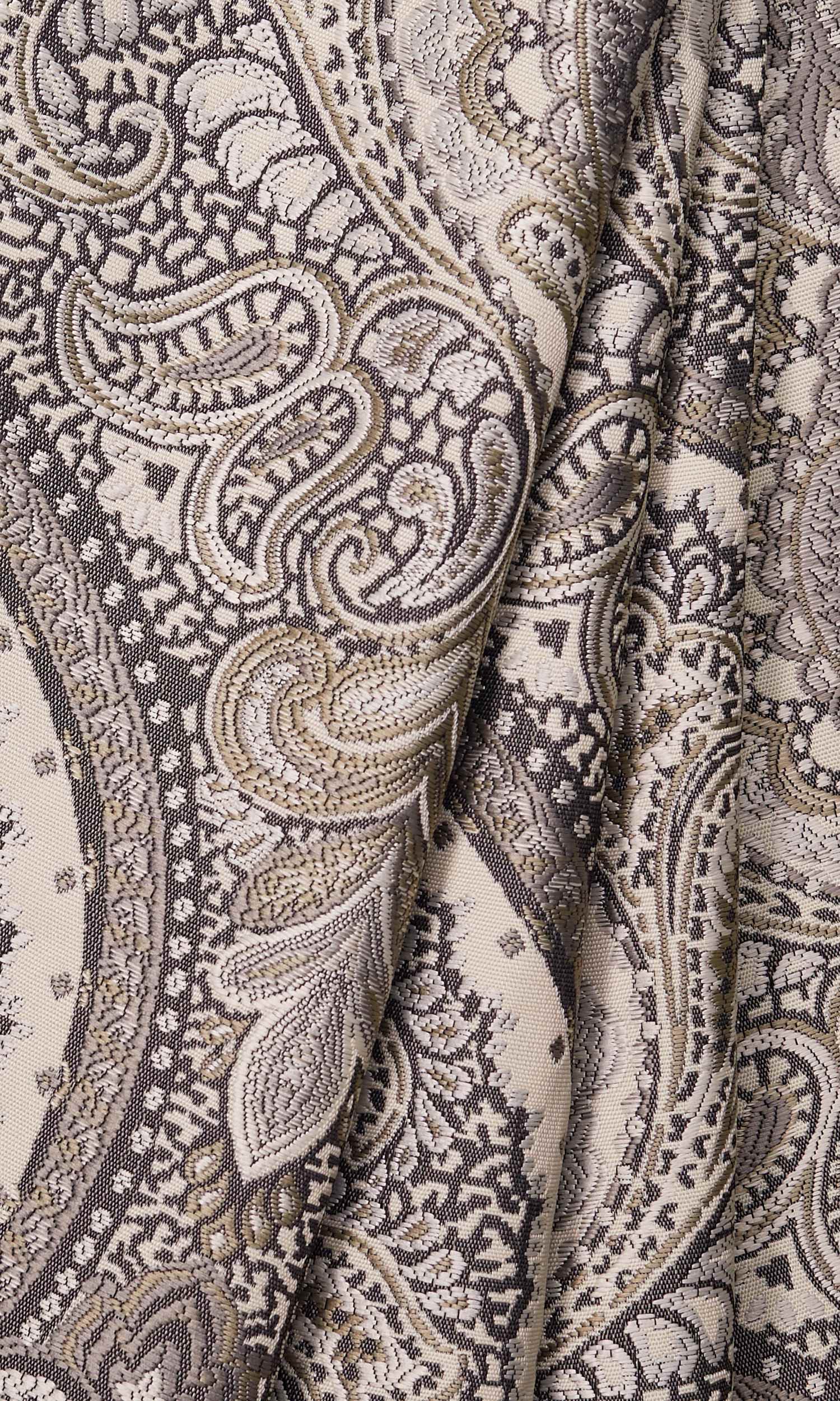 Damask Window Treatments Fabric By the Metre (Gray/ Beige/ Charcoal)