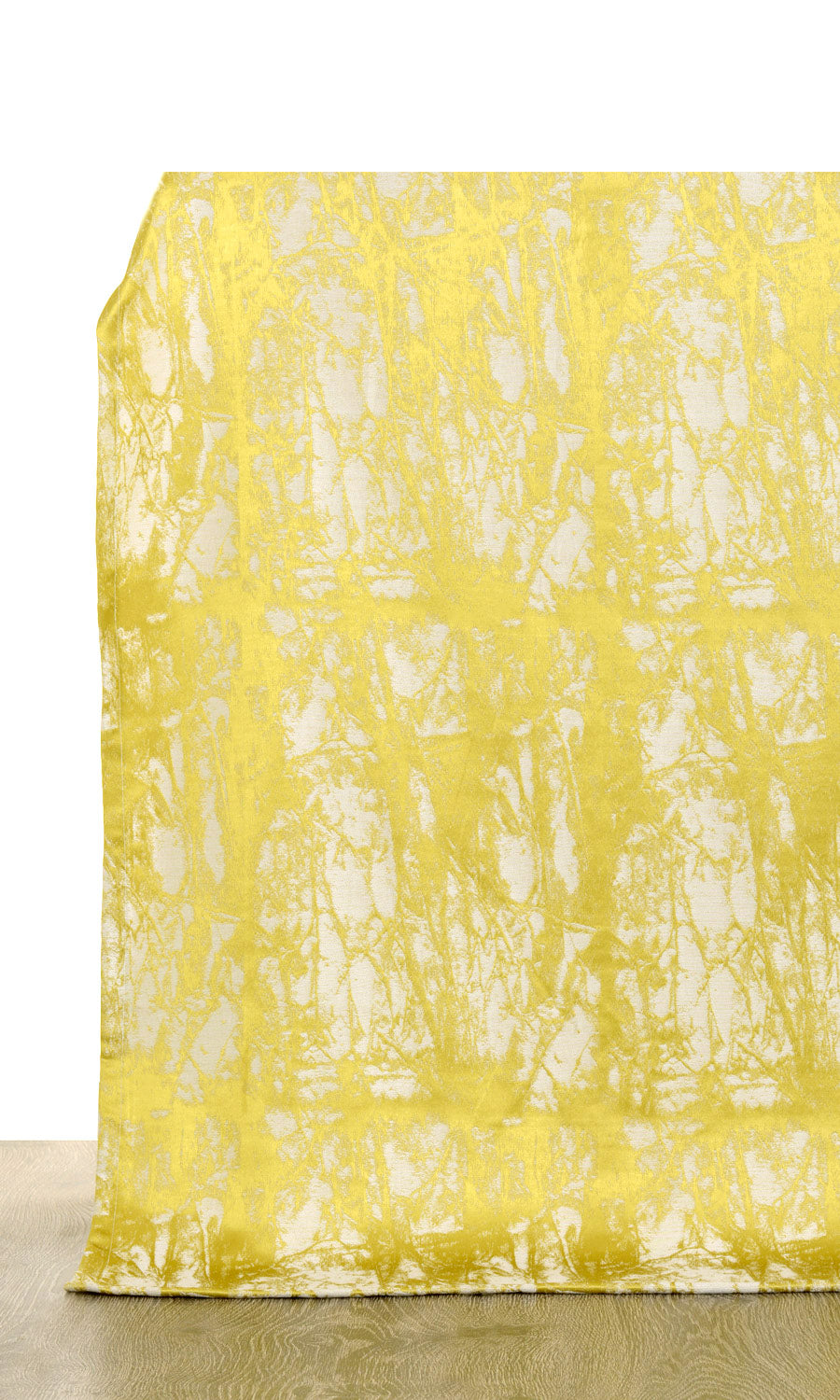 Abstract Print Fabric Blinds (Yellow) for Living, Bedroom, Kitchen, Bathroom